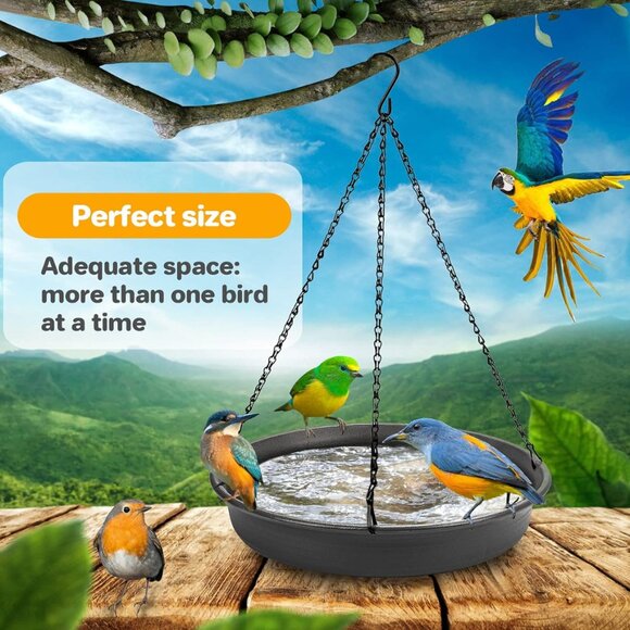 Hanging Bird Bath Hanging Bird-Feeder Bird Bath - Picture 2 of 8